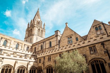 Oxford'daki Güzel Mimari Christ Church Katedrali, İngiltere 