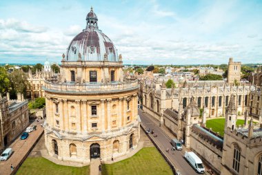 Oxford, İngiltere - 29 Ağustos 2019 - Radclif'in yüksek görünümü