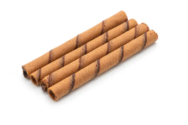 Rolo de chocolate wafer stick — Fotografia de Stock