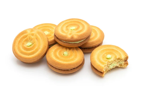 Galletas con crema pandan —  Fotos de Stock