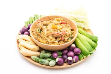 Chili Yapıştır kaynamaya yengeç veya Hindistan cevizi m ile yengeç ve soya sos ile