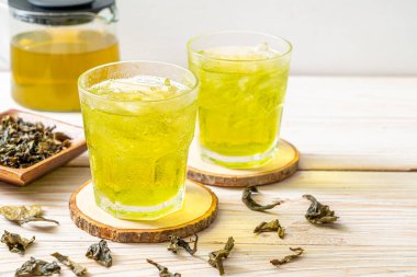 buzlu Japon yeşil çay