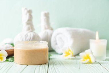 Spa uygulamaları üzerinde ahşap arka plan belirleme