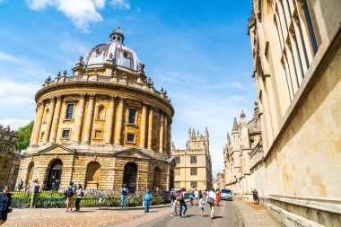 Oxford, Uk - 29 Ağustos 2019: Radcliffe Kamera, Bodleian Kütüphanesi, O