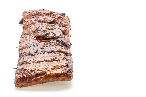 구운된 바베 큐 갈비 돼지고기 흰색 절연 — 스톡 사진