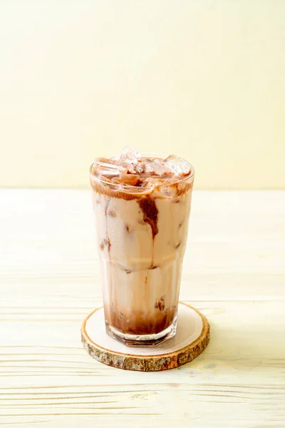 Iced chocolate milkshake drink — Stock Photo, Image