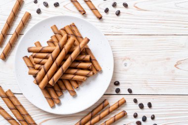 krema ile kahve gofret sopa rulo