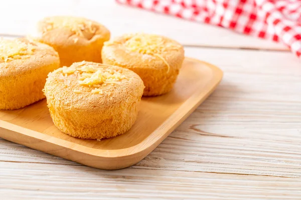Sponge cup cake with cheese — Stock Photo, Image