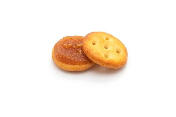 Biscuits with pineapple jam — Stock Photo, Image