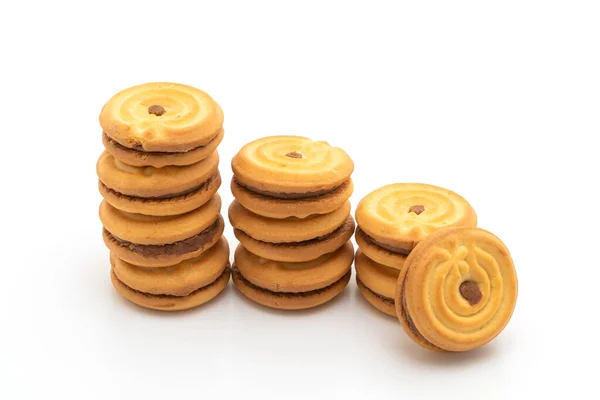 Cookies met chocolade crème — Stockfoto
