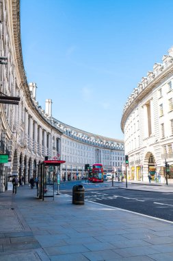 Londra - Sep 2 2019: Londra 'da Regent' s Street, Uk. Adı buydu.