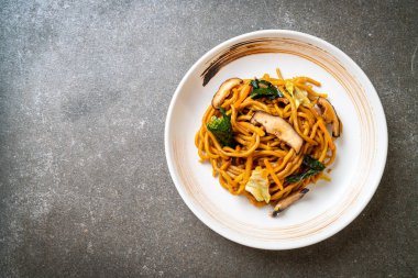 yakisoba noodles stir-fried with vegetable in asian style - vega