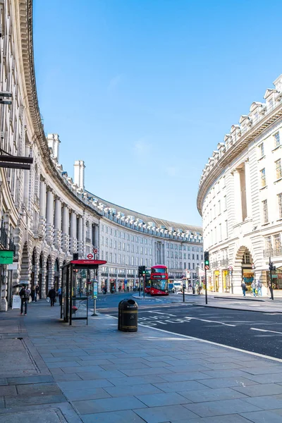 LONDRES - SEP 2 2019: Regent 's street in London, Reino Unido. Foi nomeado. — Fotografia de Stock