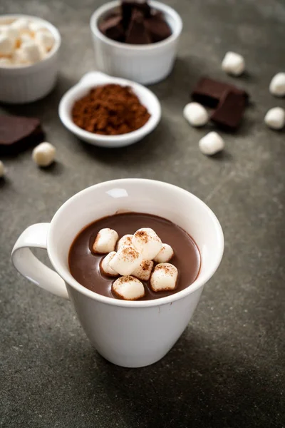 Chocolate caliente con malvaviscos — Foto de Stock