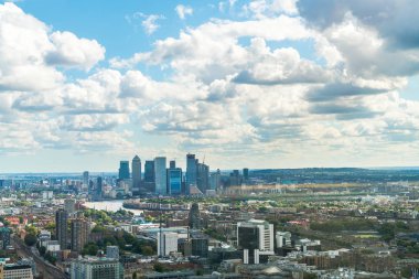 Thames Nehri ile Londra Havacılık Manzarası 