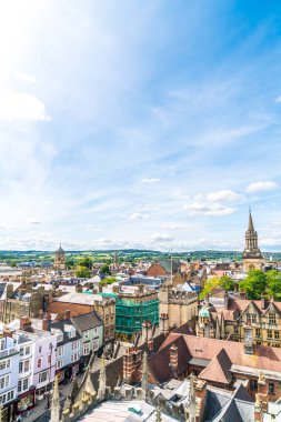 Oxford City High Street yüksek açı görünümü, İngiltere