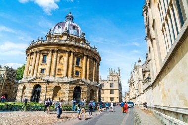 Oxford, Uk - 29 Ağustos 2019: Radcliffe Kamera, Bodleian Kütüphanesi, O