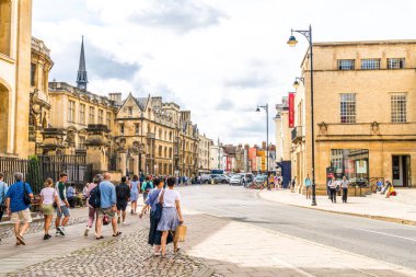 Oxford,Uk-Ağu 29 2019 : İngiltere'de Oxford Cityscape