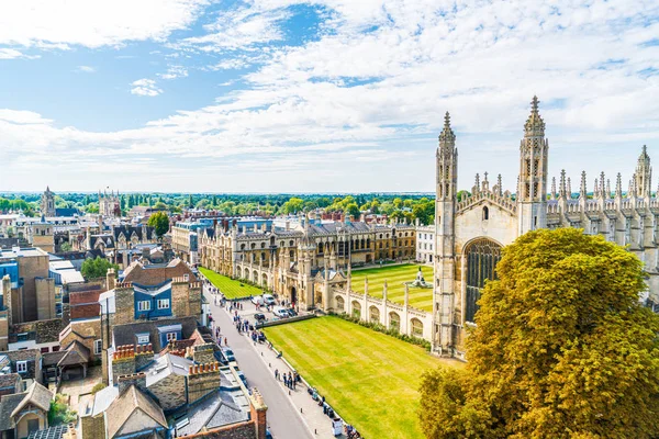 Vista ad alto angolo della città di Cambridge, Regno Unito — Foto Stock