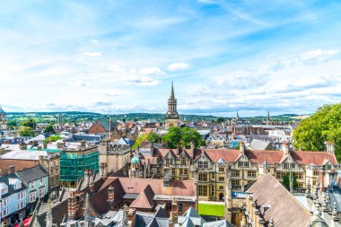 Oxford City High Street yüksek açı görünümü, İngiltere
