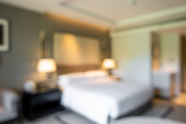 Arka plan için soyut bulanık yatak odası iç mimarisi