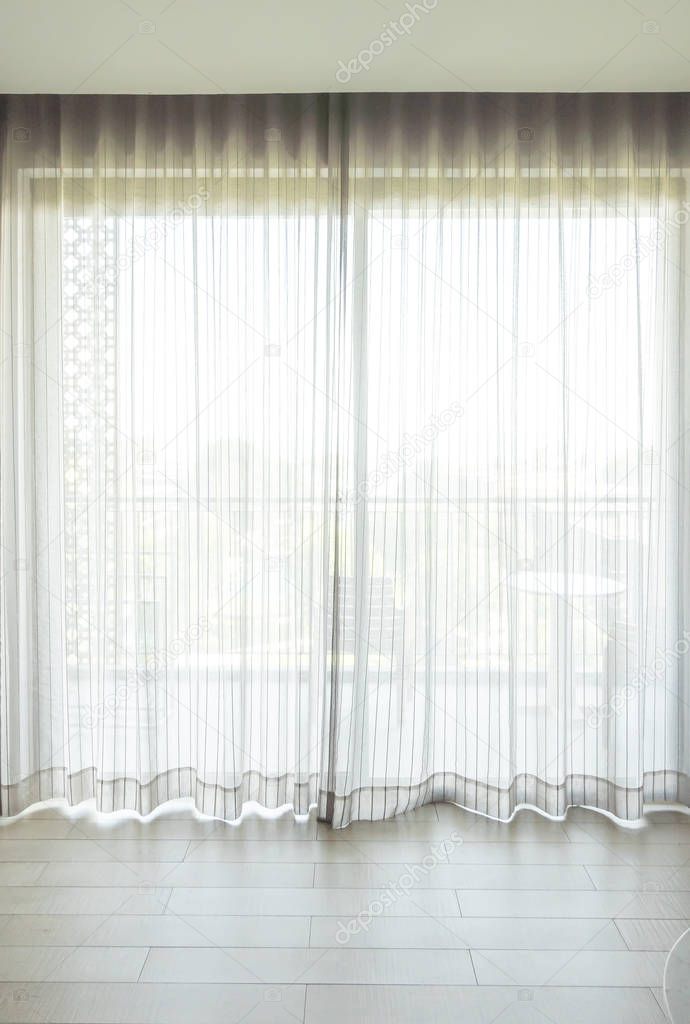  curtain in room for background
