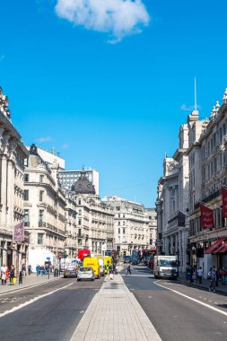 Londra - Sep 2 2019: Londra 'da Regent' s Street, Uk. Adı buydu.