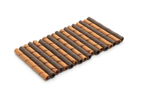 Rolo de chocolate wafer stick — Fotografia de Stock