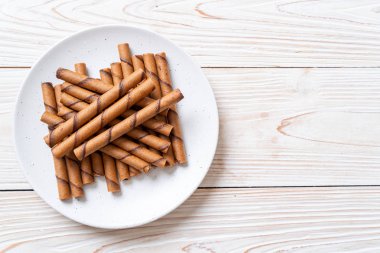 krema ile kahve gofret sopa rulo