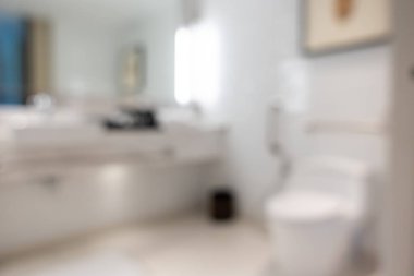 Arka plan için soyut bulanık banyo iç mimarisi