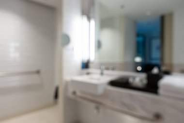 Arka plan için soyut bulanık banyo iç mimarisi