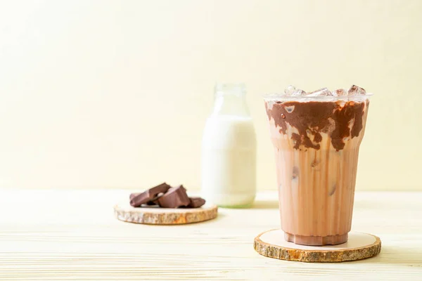 Iced chocolade milkshake drankje — Stockfoto