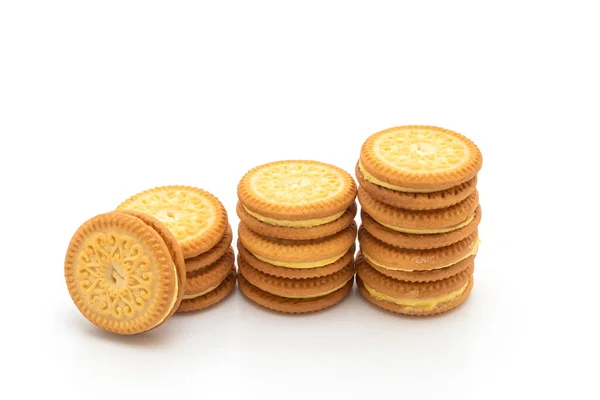 Cookies with butter vanilla cream — Stock Photo, Image