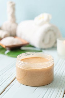 Spa uygulamaları üzerinde ahşap arka plan belirleme