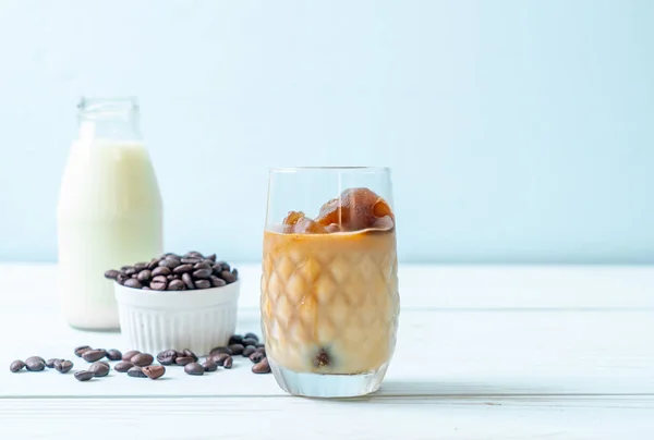 Coffee ice cubes with milk — Stock Photo, Image