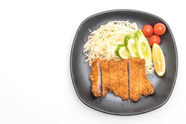 Japon derin kızarmış domuz pirzola (tonkatsu kümesi)