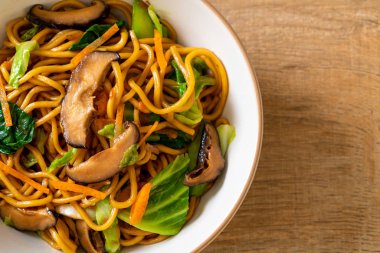 yakisoba noodles stir-fried with vegetable in asian style - vega