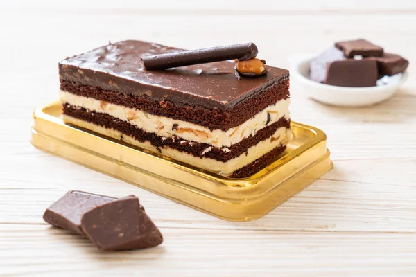 アーモンドとチョコレート ケーキ — ストック写真