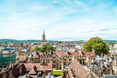 Oxford City High Street yüksek açı görünümü, İngiltere