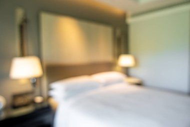 Arka plan için soyut bulanık yatak odası iç mimarisi