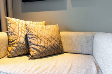 Güzel ve rahat yastıklar dekorasyon koltuğu.