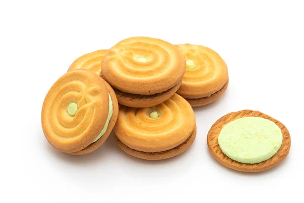 Cookies with pandan cream — Stock Photo, Image