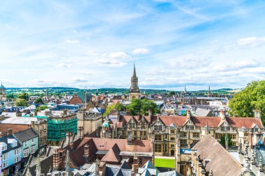 Oxford City High Street yüksek açı görünümü, İngiltere