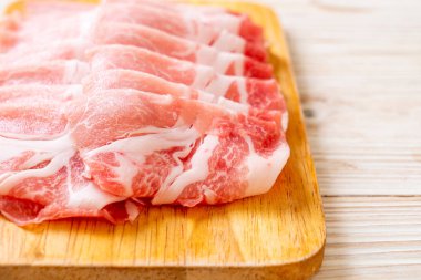 fresh pork sirloin sliced