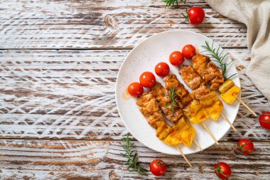 grilled pork barbecue skewer