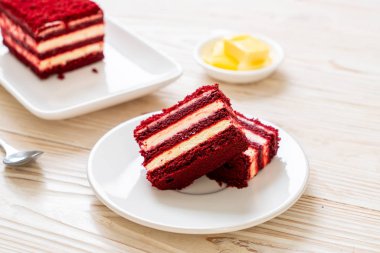 lezzetli kırmızı kadife kek