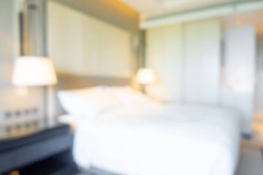 Arka plan için soyut bulanık yatak odası iç mimarisi