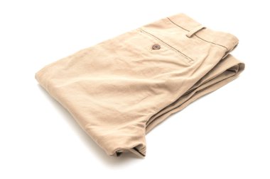 biege pantolonu beyaz arkaplanda