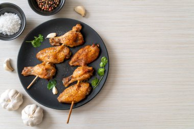 grilled chicken barbecue with pepper and garlic