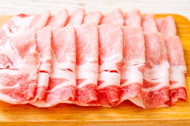 fresh pork sirloin sliced